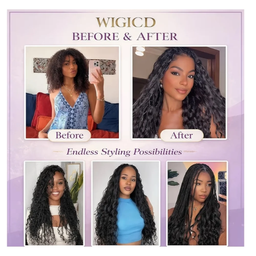 Human Hair Mix Synthetic Boho Braiding Hair 20